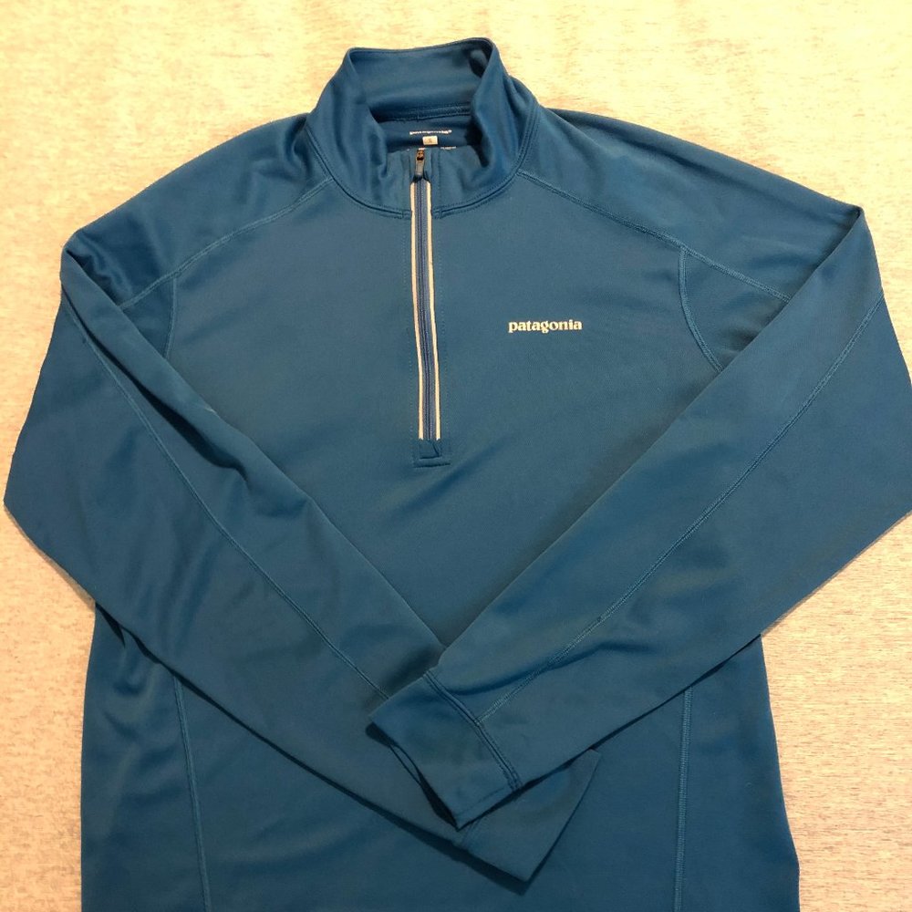 PATAGONIA Pullover 1/4 Zip Blue Base Layer